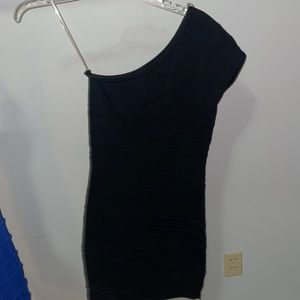 Wow couture black off the shoulder short dress